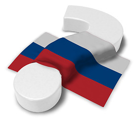 Image showing question mark and flag of russia - 3d illustration