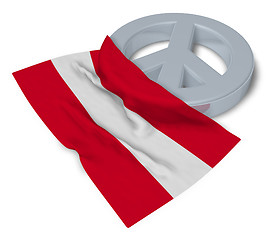 Image showing peace symbol and flag of austria - 3d rendering