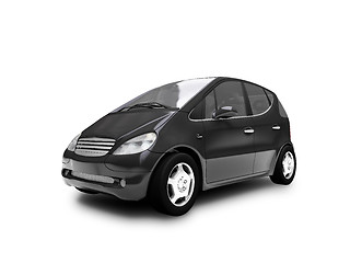 Image showing isolated black car front view 03