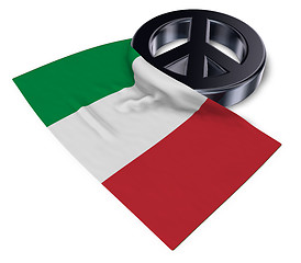 Image showing peace symbol and flag of italy - 3d rendering