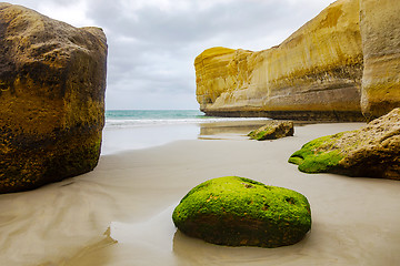 Image showing Tunnel Beach New Zealand