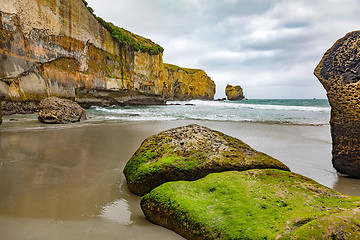 Image showing Tunnel Beach New Zealand