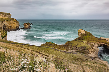 Image showing Tunnel Beach New Zealand