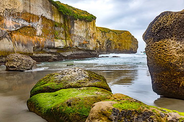 Image showing Tunnel Beach New Zealand