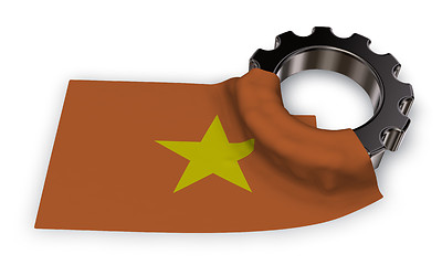 Image showing gear wheel and flag of vietnam - 3d rendering