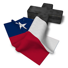 Image showing christian cross and flag of texas - 3d rendering