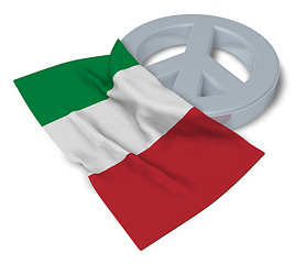 Image showing peace symbol and flag of italy - 3d rendering