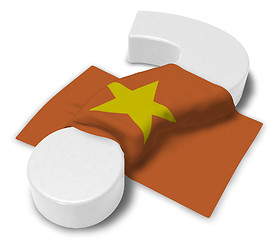 Image showing question mark and flag of vietnam - 3d illustration