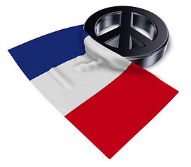 Image showing peace symbol and flag of france - 3d rendering