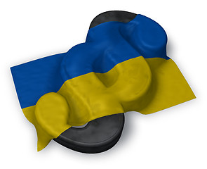 Image showing paragraph symbol and flag of the ukraine - 3d rendering