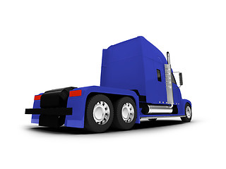 Image showing Monstertruck isolated blue back view