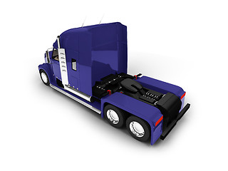 Image showing Monstertruck isolated blue back view