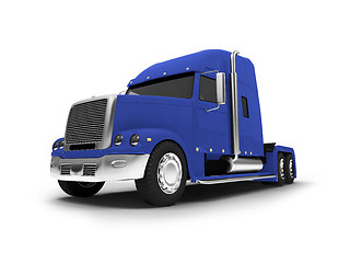 Image showing Monstertruck isolated blue front view