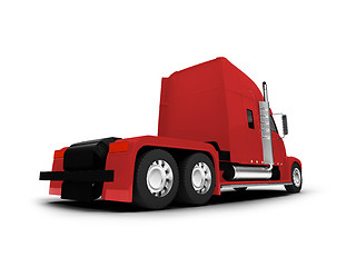 Image showing Monstertruck isolated red back view