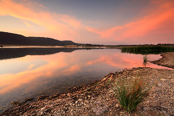 Image showing Summer sunset at Boorooberongal Penrith