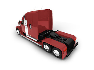 Image showing Monstertruck isolated red back view