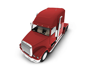 Image showing Monstertruck isolated red front view