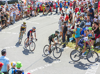 Image showing Group of Cyclists on Col du Glandon - Tour de France 2015