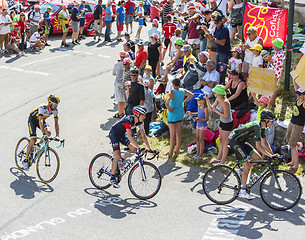 Image showing Group of Cyclists on Col du Glandon - Tour de France 2015