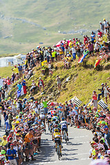 Image showing Group of Cyclists on Col du Glandon - Tour de France 2015
