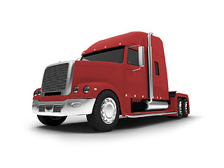 Image showing Monstertruck isolated red front view