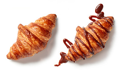 Image showing two croissants on white background