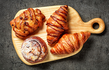 Image showing Various freshly baked pastries