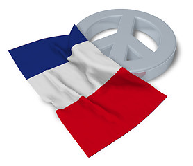Image showing peace symbol and flag of france - 3d rendering