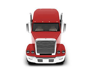 Image showing Monstertruck isolated red front view