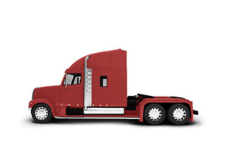 Image showing Monstertruck isolated red side view