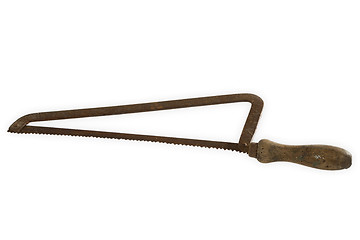 Image showing Old rusty hand saw