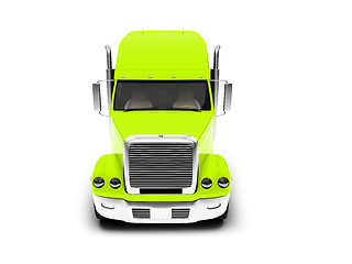 Image showing Monstertruck isolated yellow front view