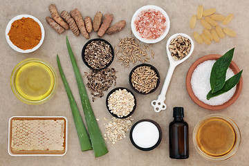 Image showing Natural Ingredients for Skin Health Care