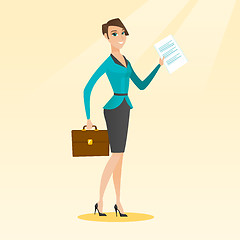 Image showing Happy business woman running vector illustration.