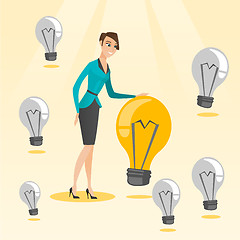 Image showing Businesswoman having business idea.