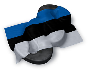 Image showing paragraph symbol and flag of estonia - 3d rendering
