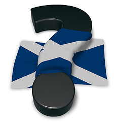 Image showing question mark and flag of scotland - 3d illustration