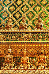 Image showing part of wall in Wat Phra Kaeo temple