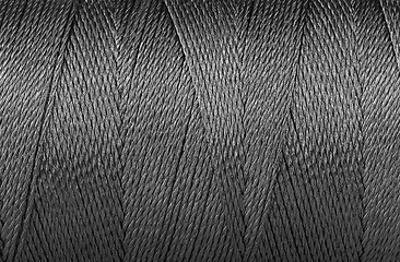 Image showing Background close up blue thread texture