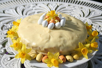 Image showing Easter cake with ganache