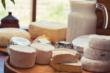 Image showing Set of different cheese