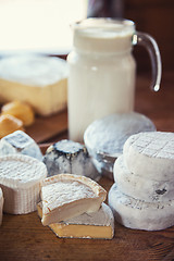 Image showing Set of different cheese