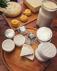 Image showing Set of different cheese