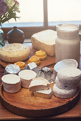 Image showing Set of different cheese