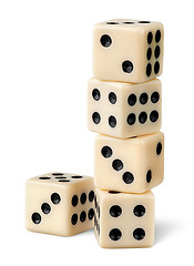 Image showing Stack of gaming dice