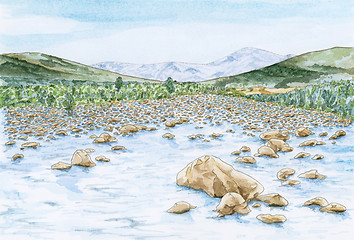 Image showing Stony river landscape