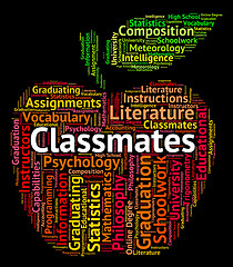 Image showing Classmates Word Indicates Words Schoolmate And Schoolmates