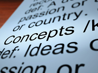 Image showing Concepts Definition Closeup Showing Ideas Or Invention