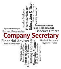 Image showing Company Secretary Shows Clerical Assistant And Administrator