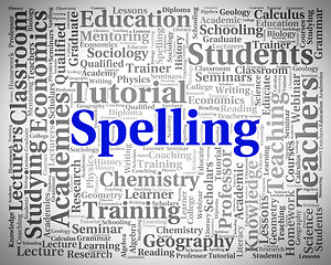 Image showing Spelling Word Means Spellings Handwriting And Publish